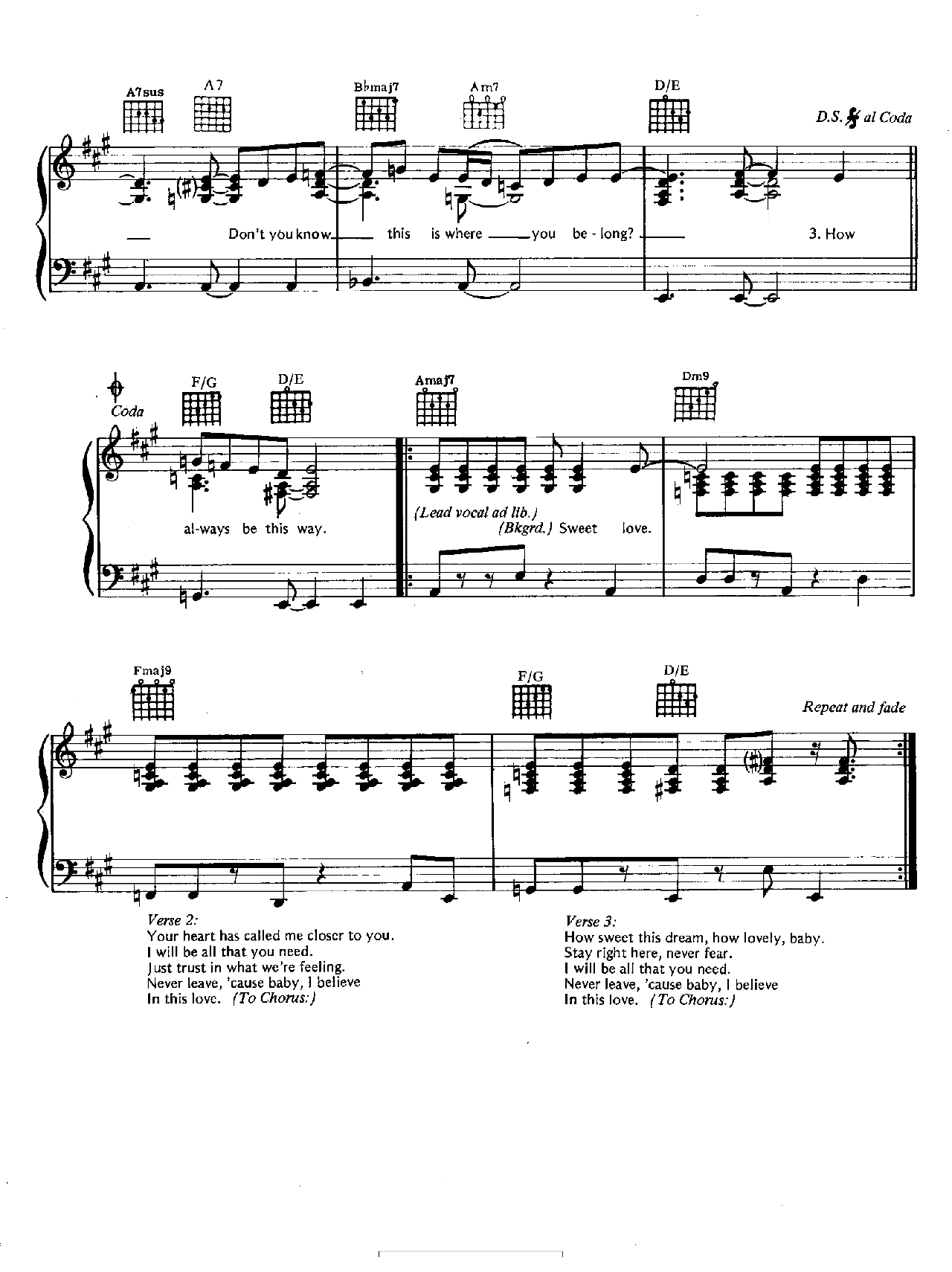 Sweet Love sheet music 3