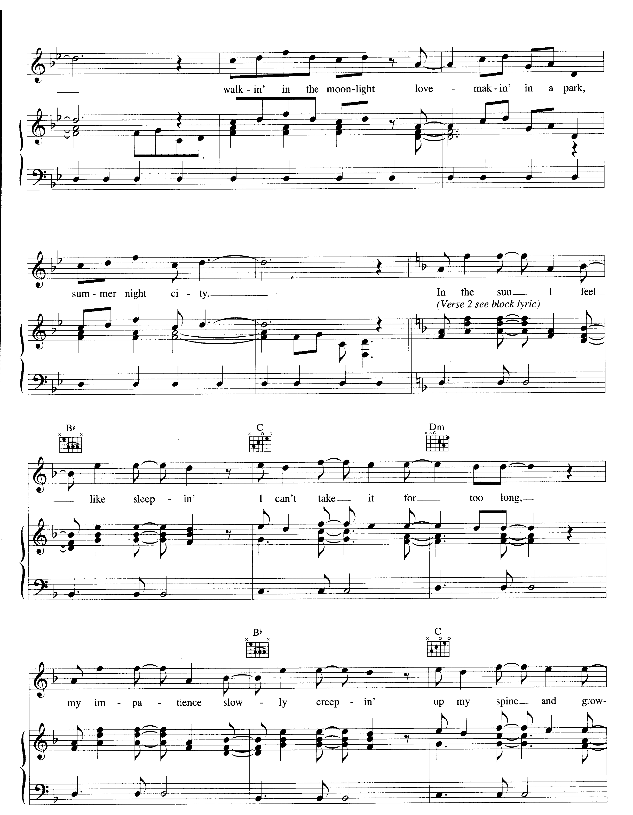 Summer Night City sheet music 2