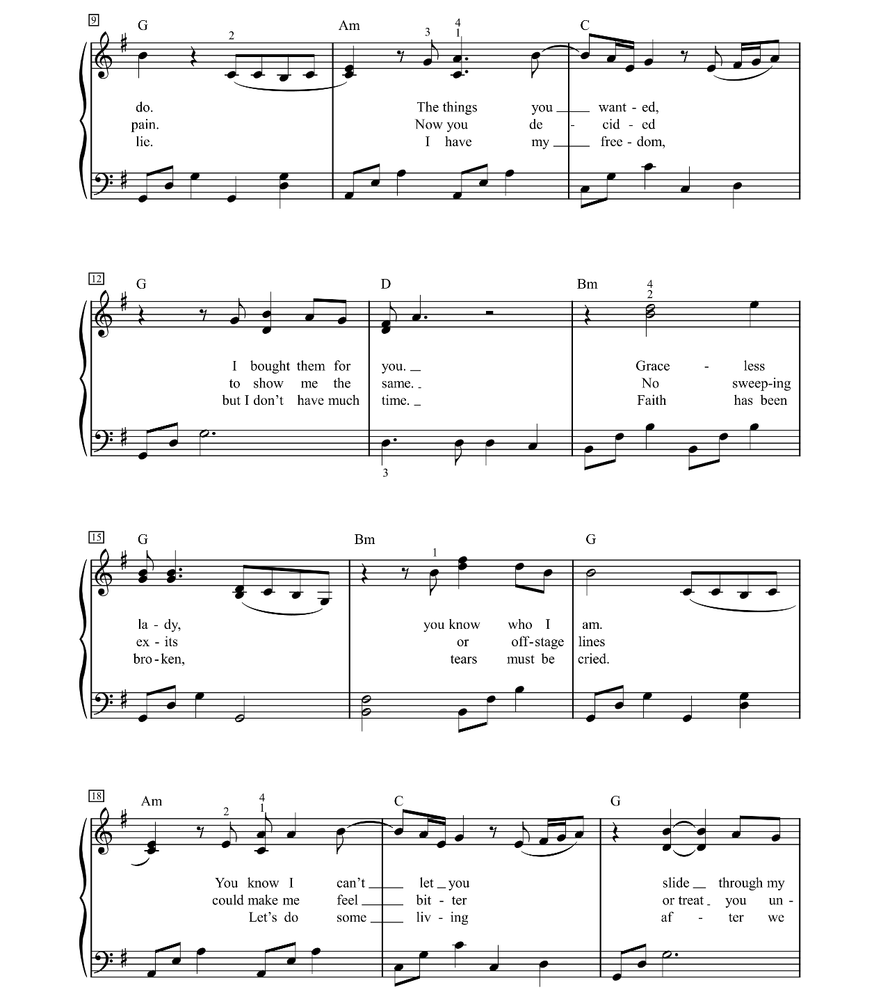 Wild Horses sheet music 2