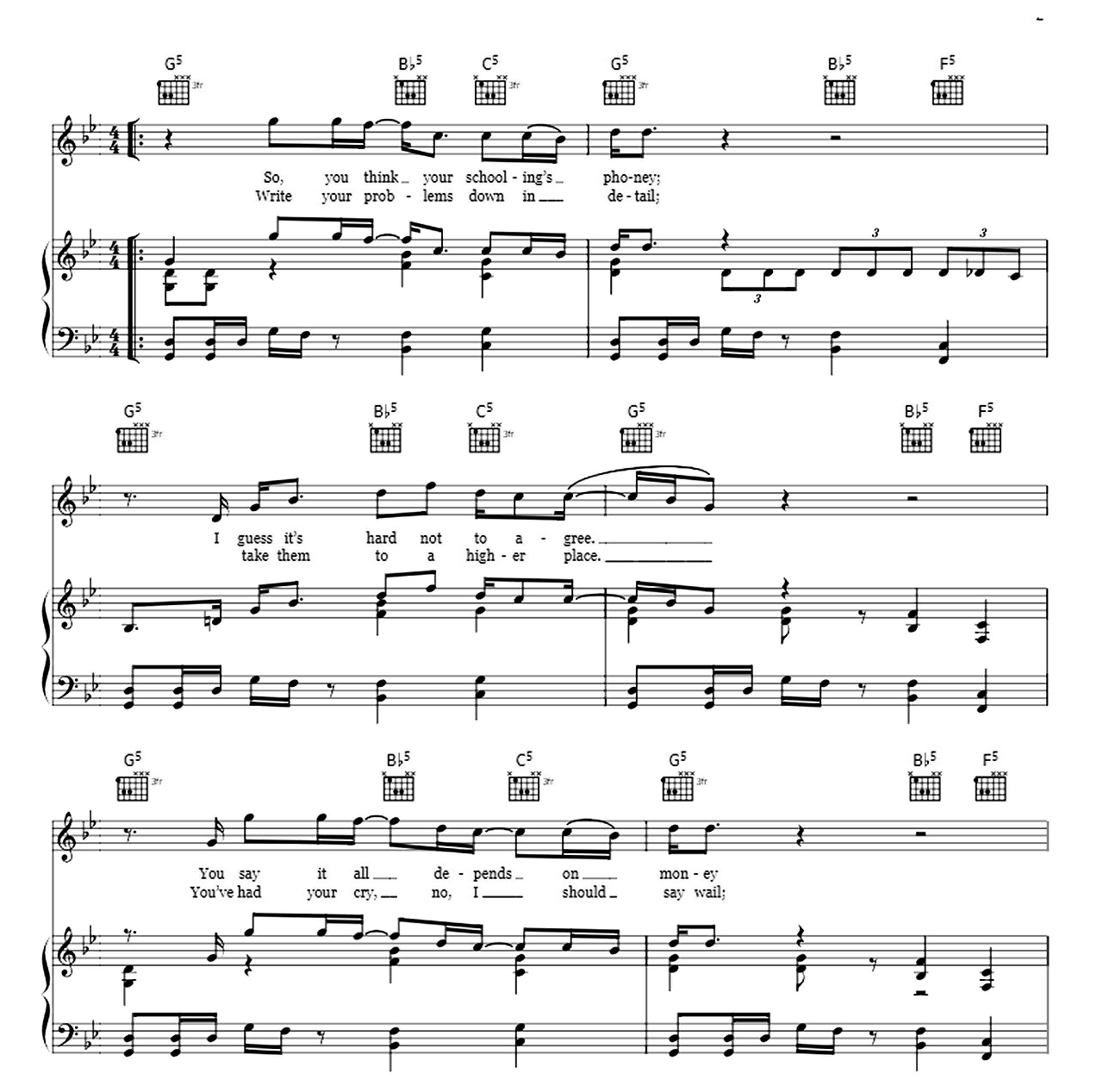 Bloody Well Right sheet music 2