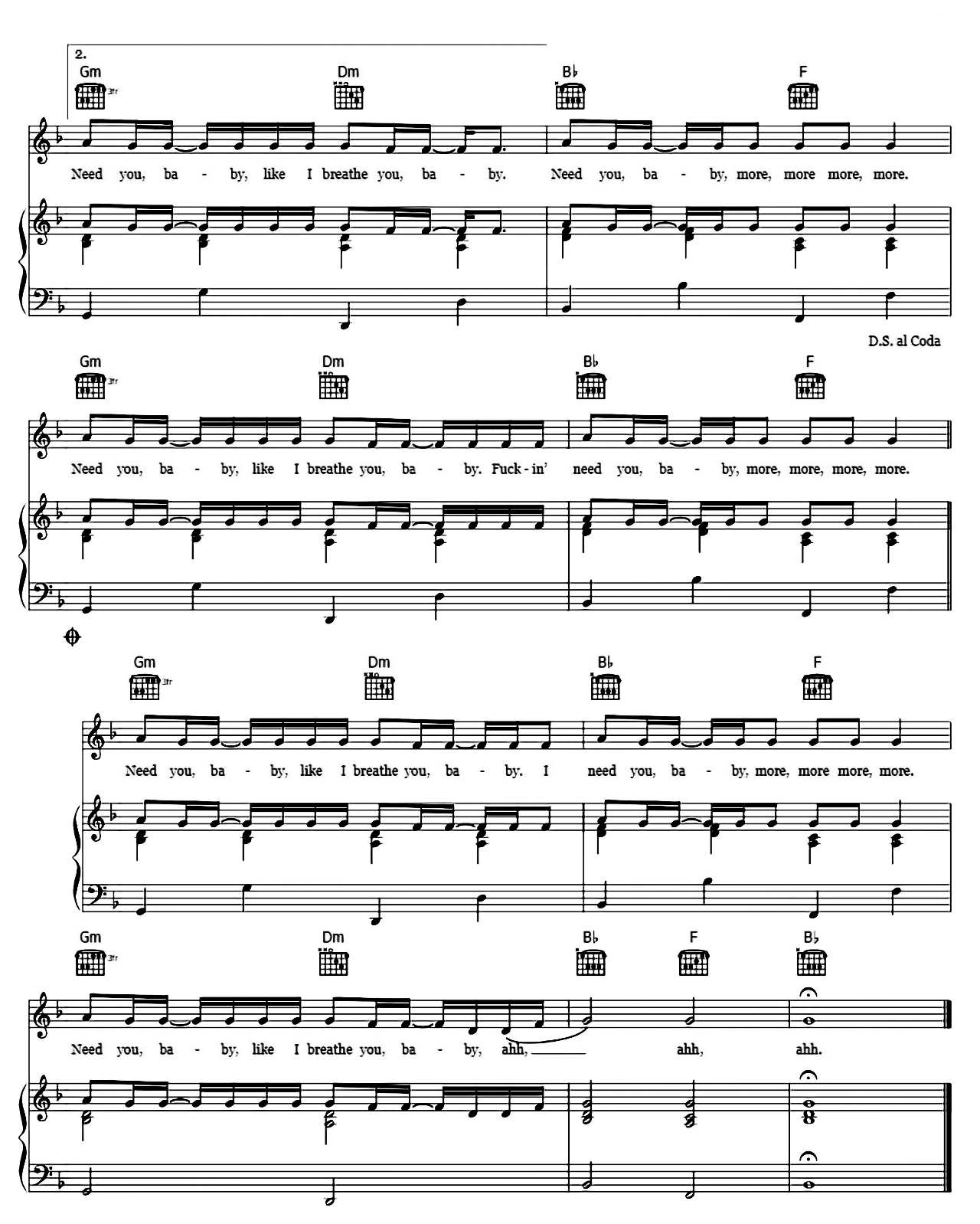 Fucked My Way Up To The Top sheet music 3