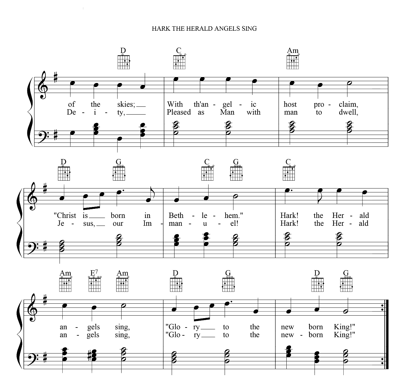 Hark The Herald Angels Sing sheet music 2