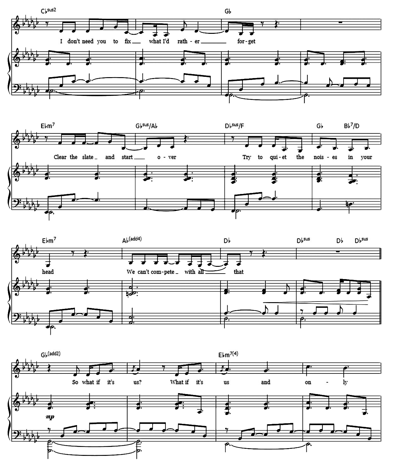 Only Us (from Dear Evan Hansen) sheet music 3