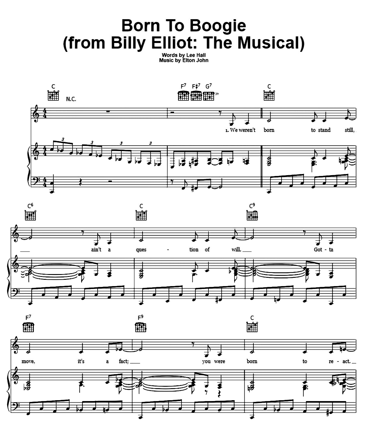 Born To Boogie (from Billy Elliot) sheet music