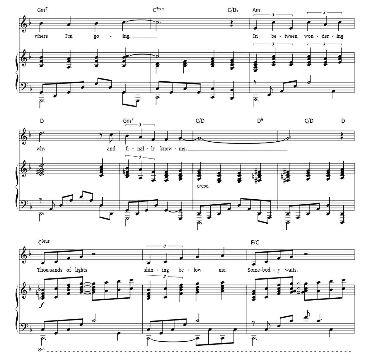 Crossing A Bridge sheet music 3