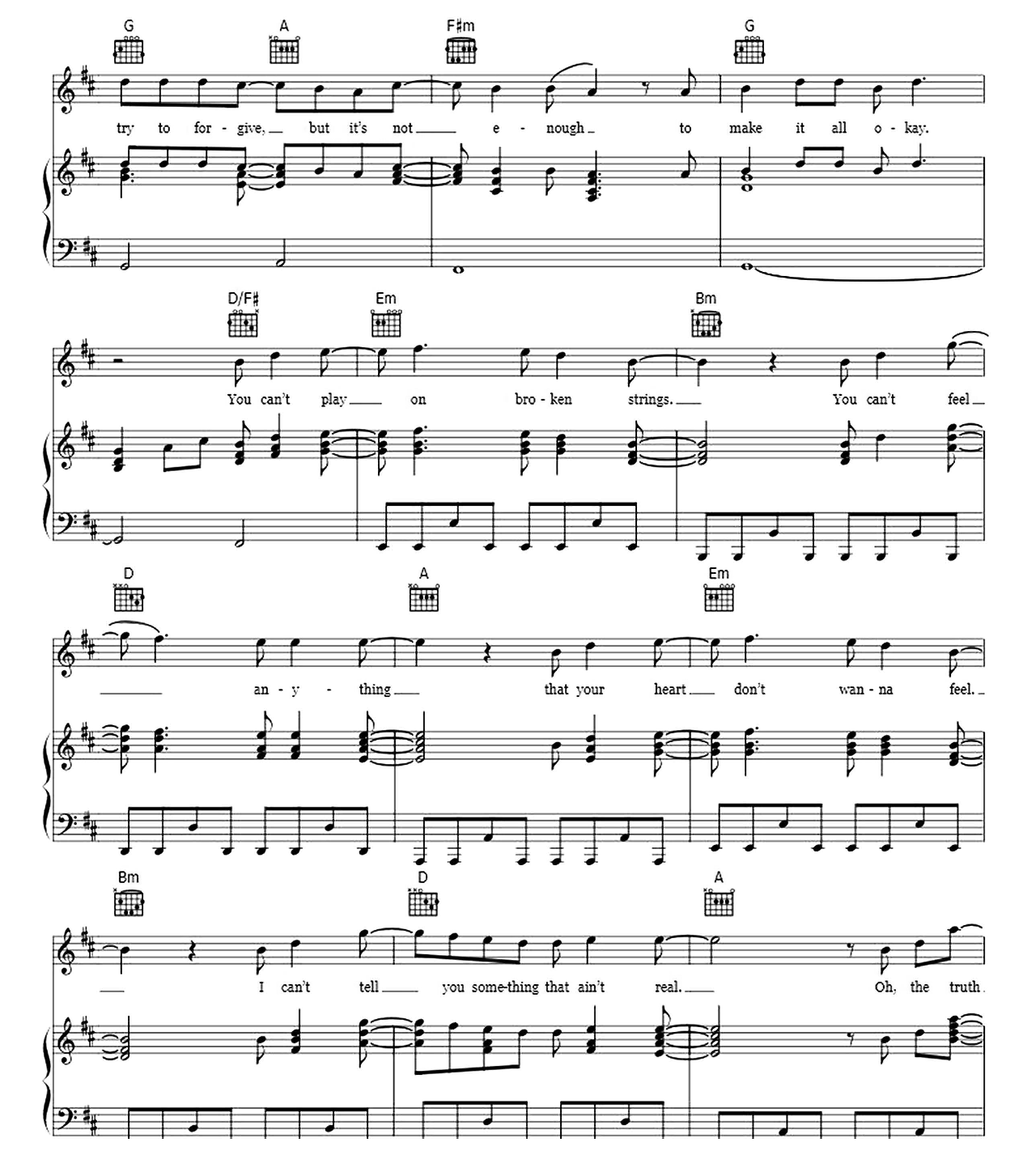 Broken Strings sheet music 3