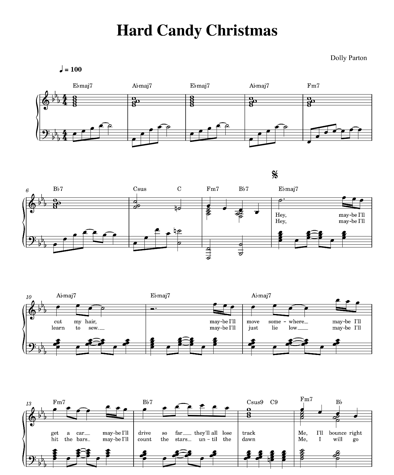 Hard Candy Christmas sheet music