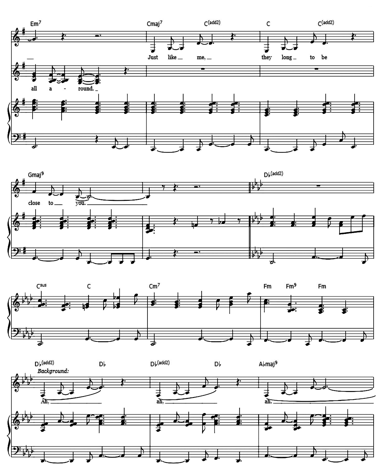 Close To You (They Long To Be) sheet music 4