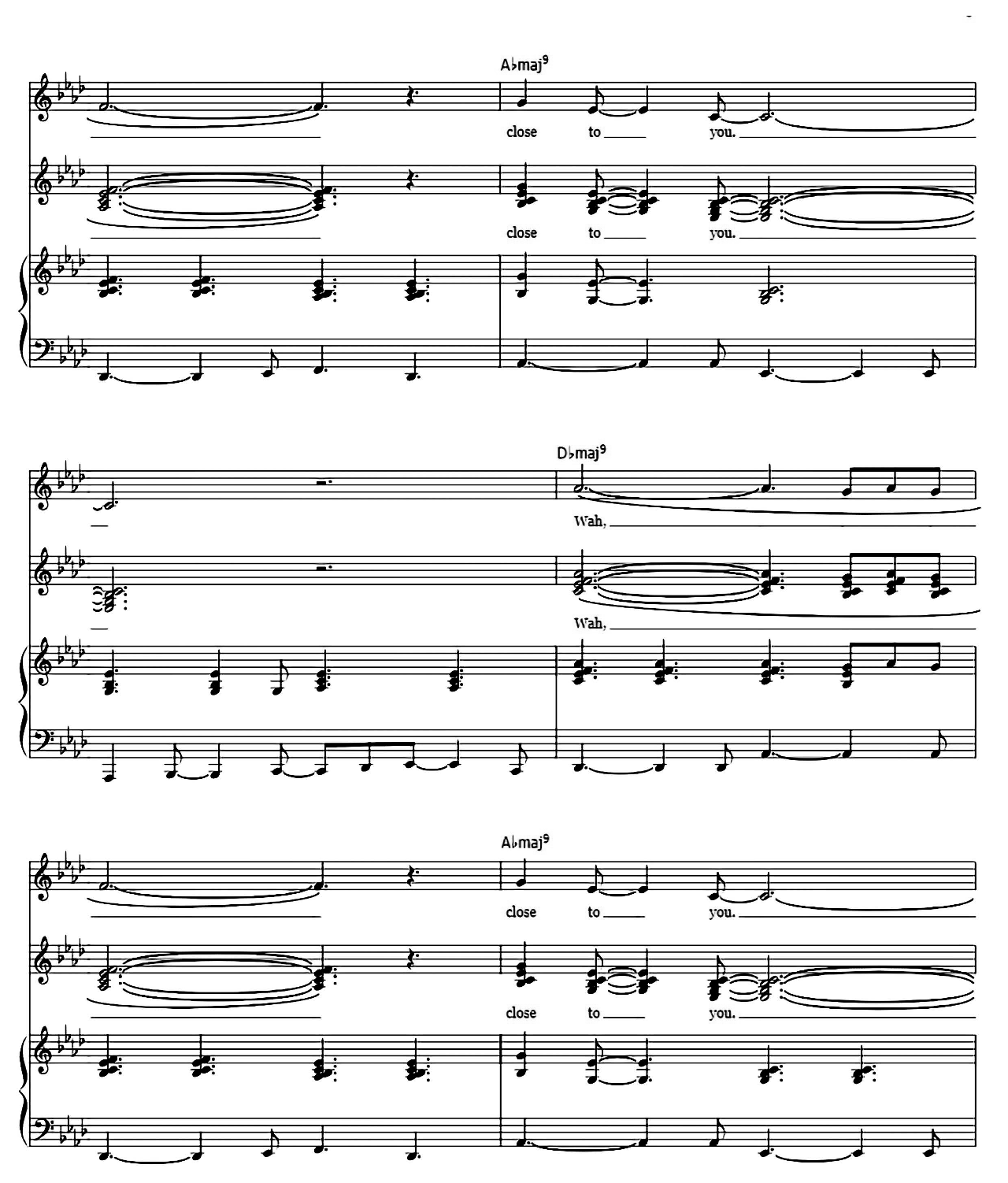 Close To You (They Long To Be) sheet music 8