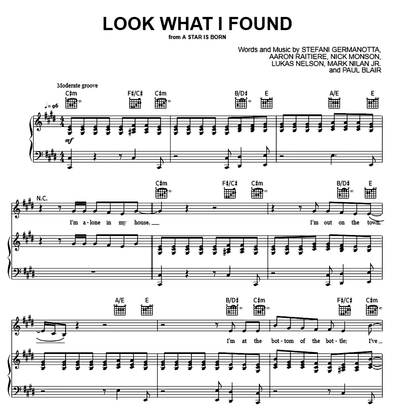 Look What I Found (from From A Star Is Born) sheet music