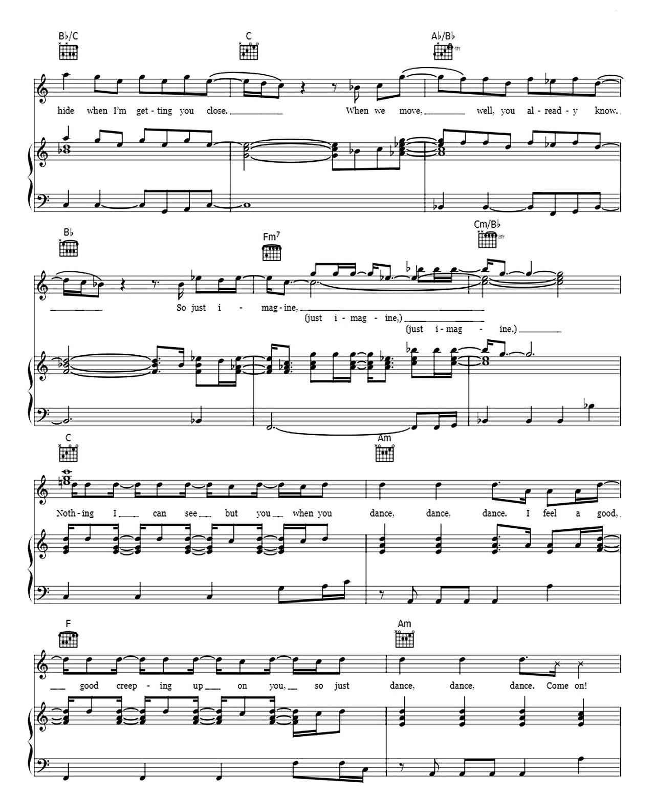 Can't Stop The Feeling sheet music 3