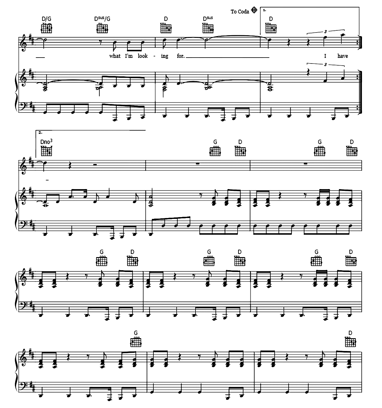 I Still Haven't Found What I'm Looking For sheet music 4