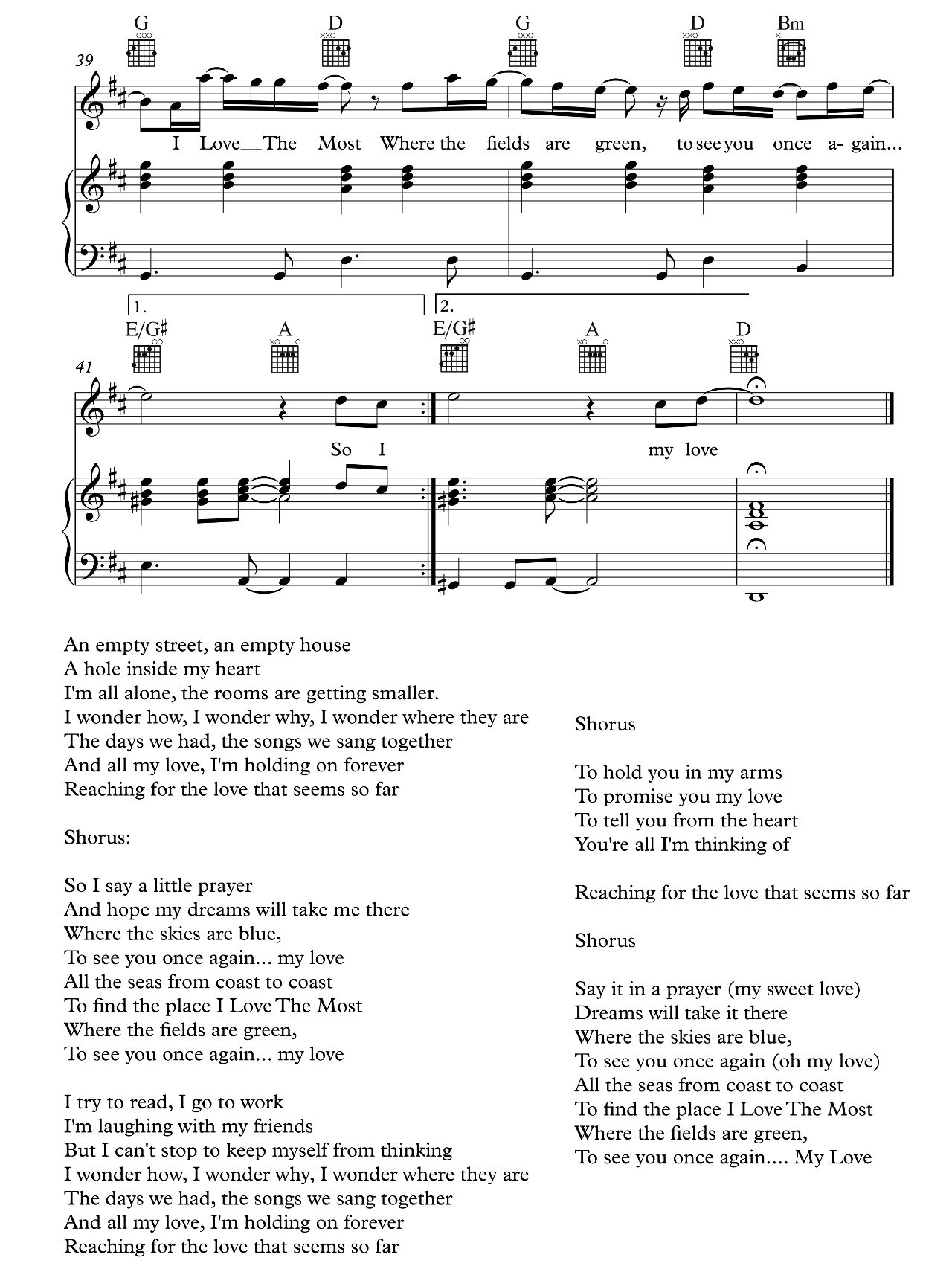 My Love sheet music 5