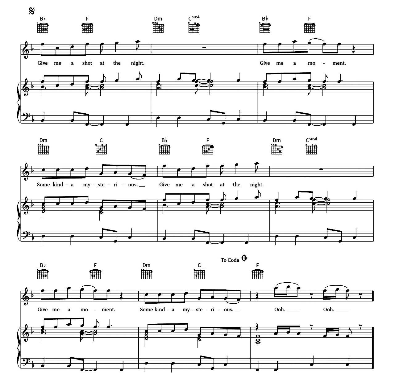 Shot At The Night sheet music 4