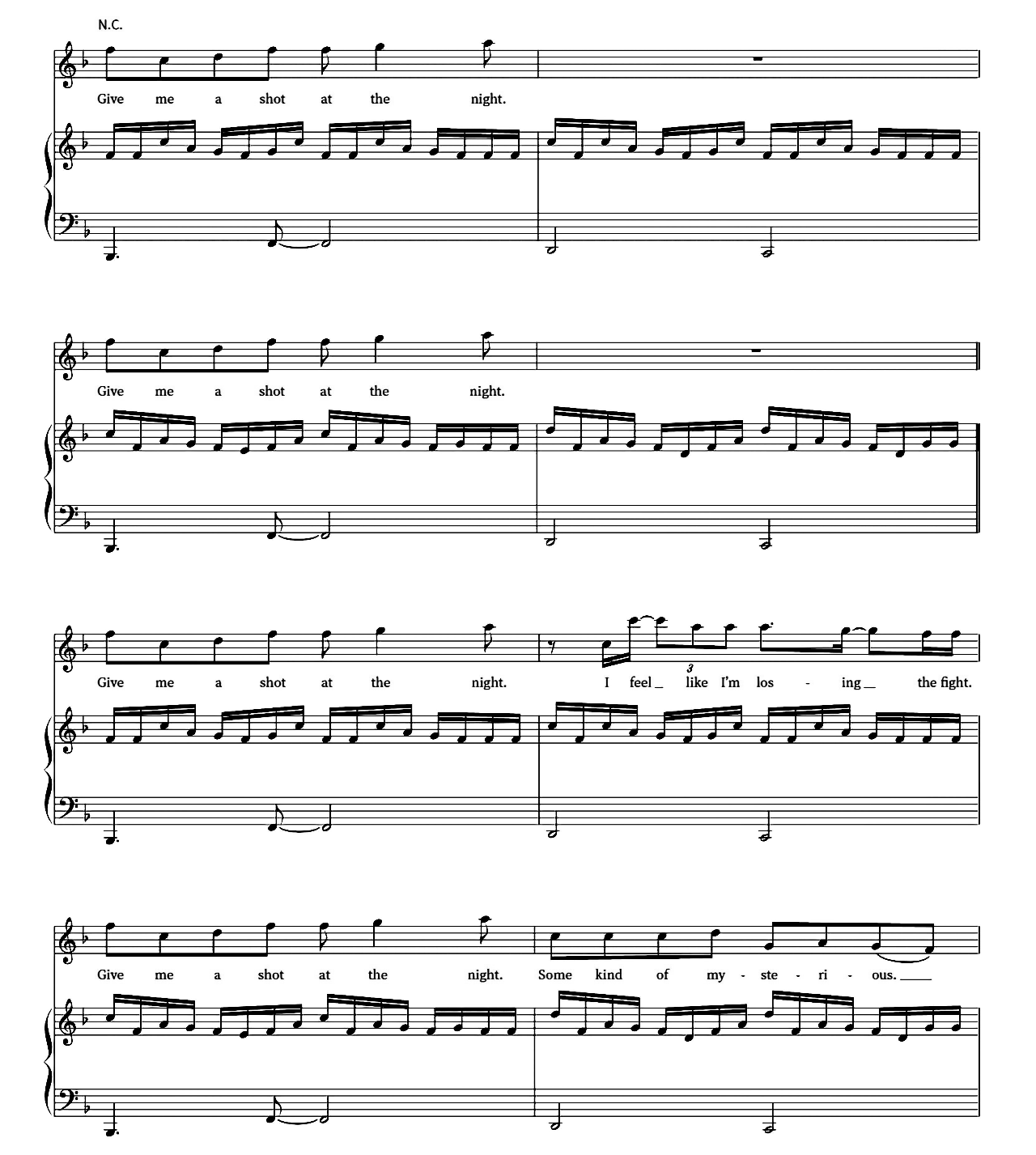 Shot At The Night sheet music 8