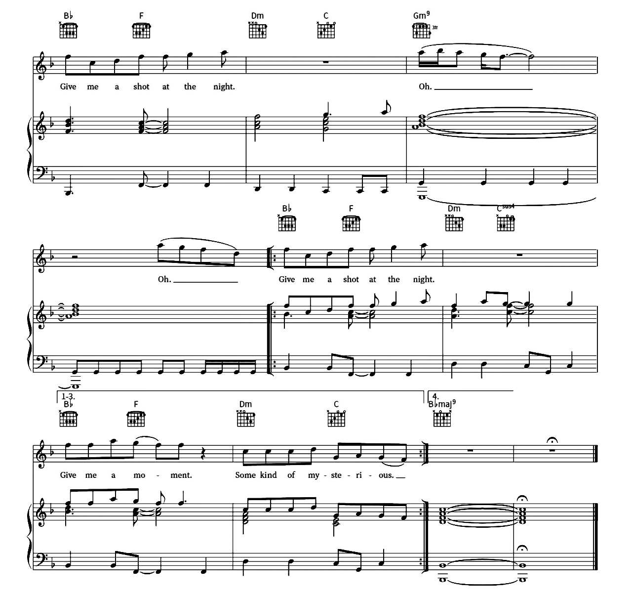 Shot At The Night sheet music 9
