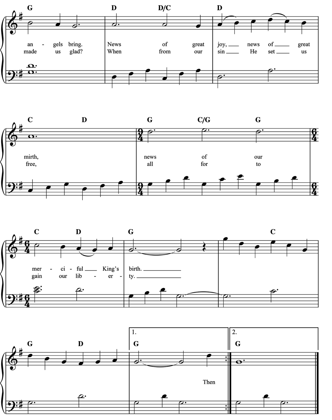 Sussex Carol sheet music 2