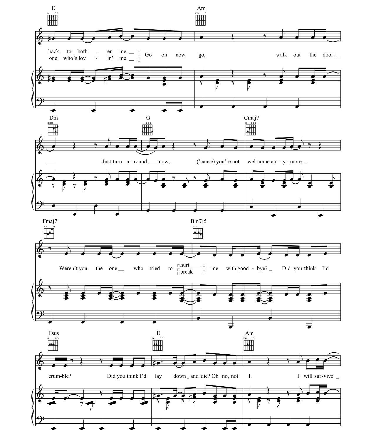 I Will Survive sheet music 3