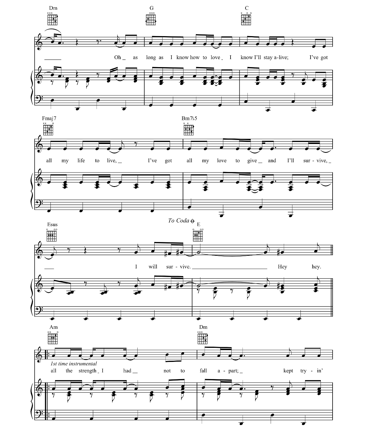 I Will Survive sheet music 4