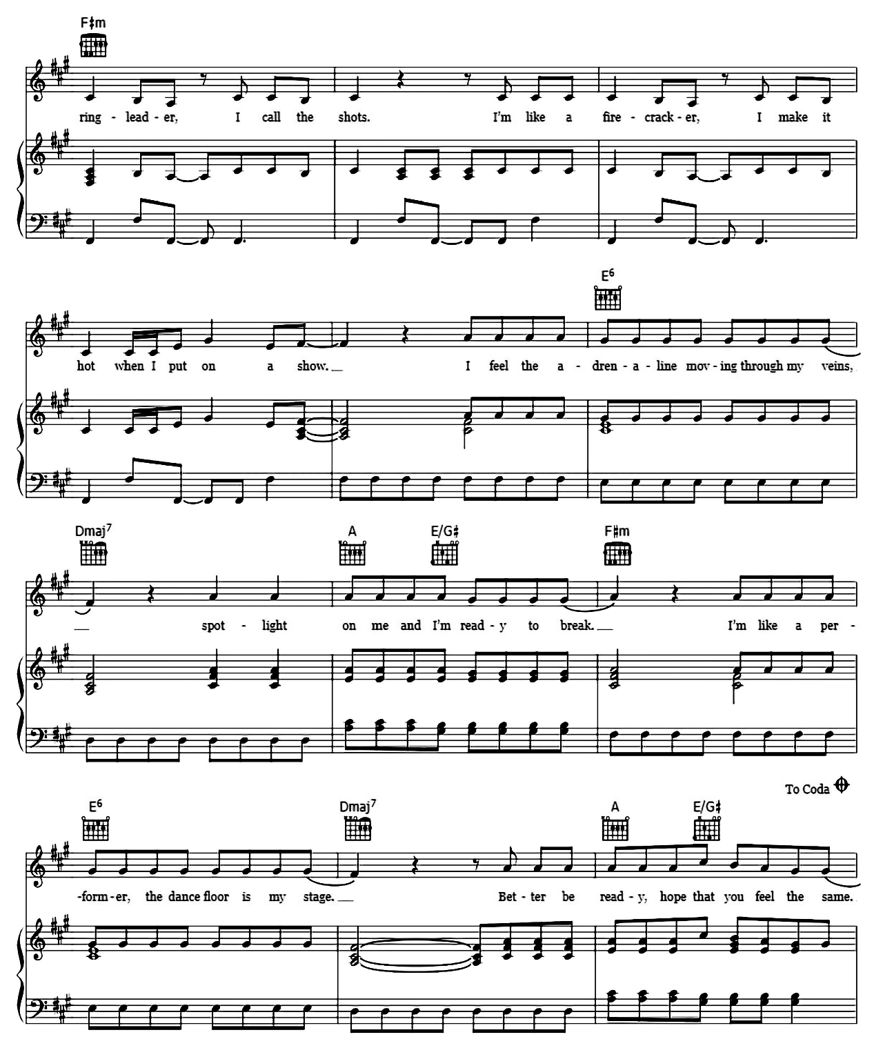 Circus sheet music 2