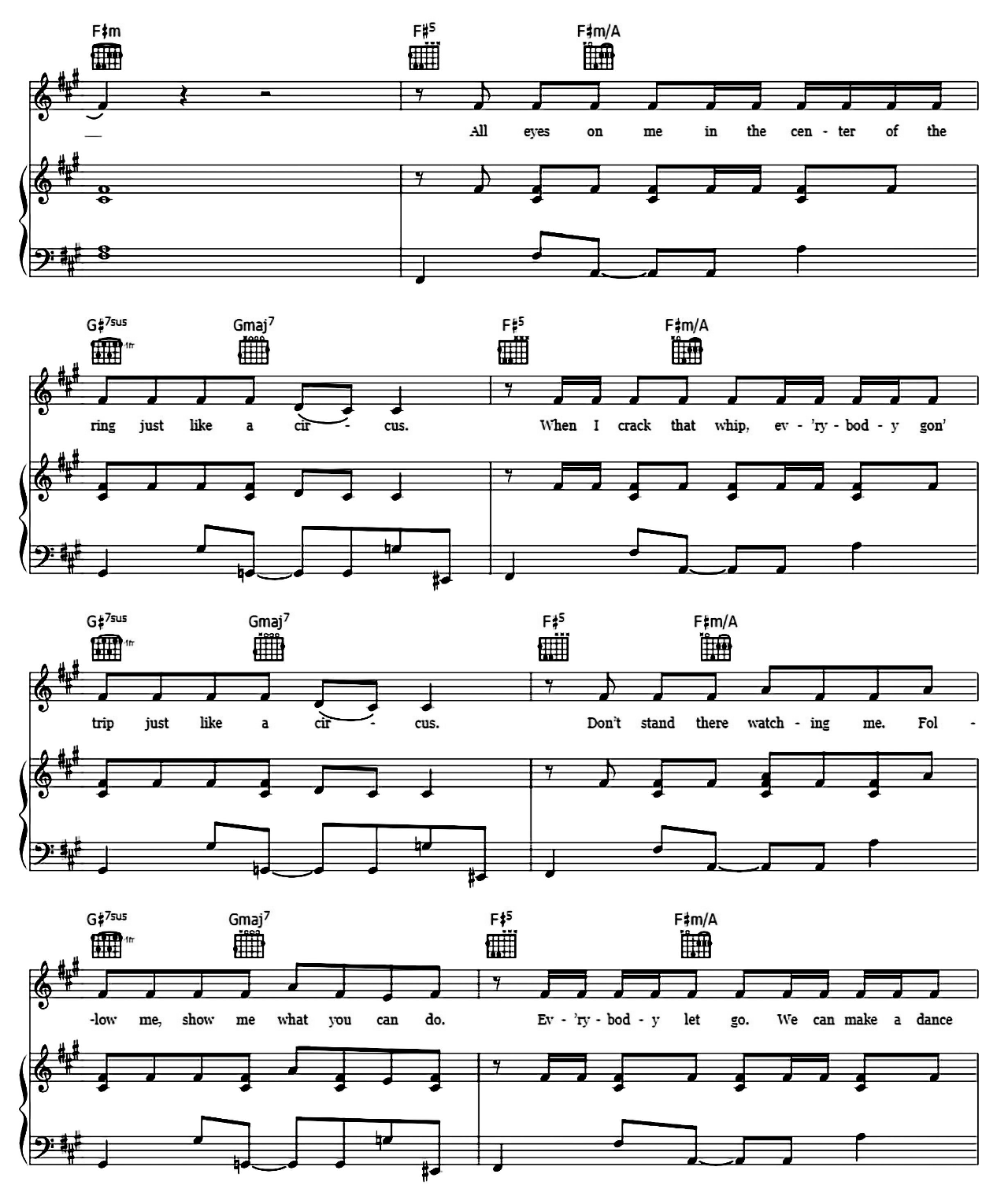 Circus sheet music 3