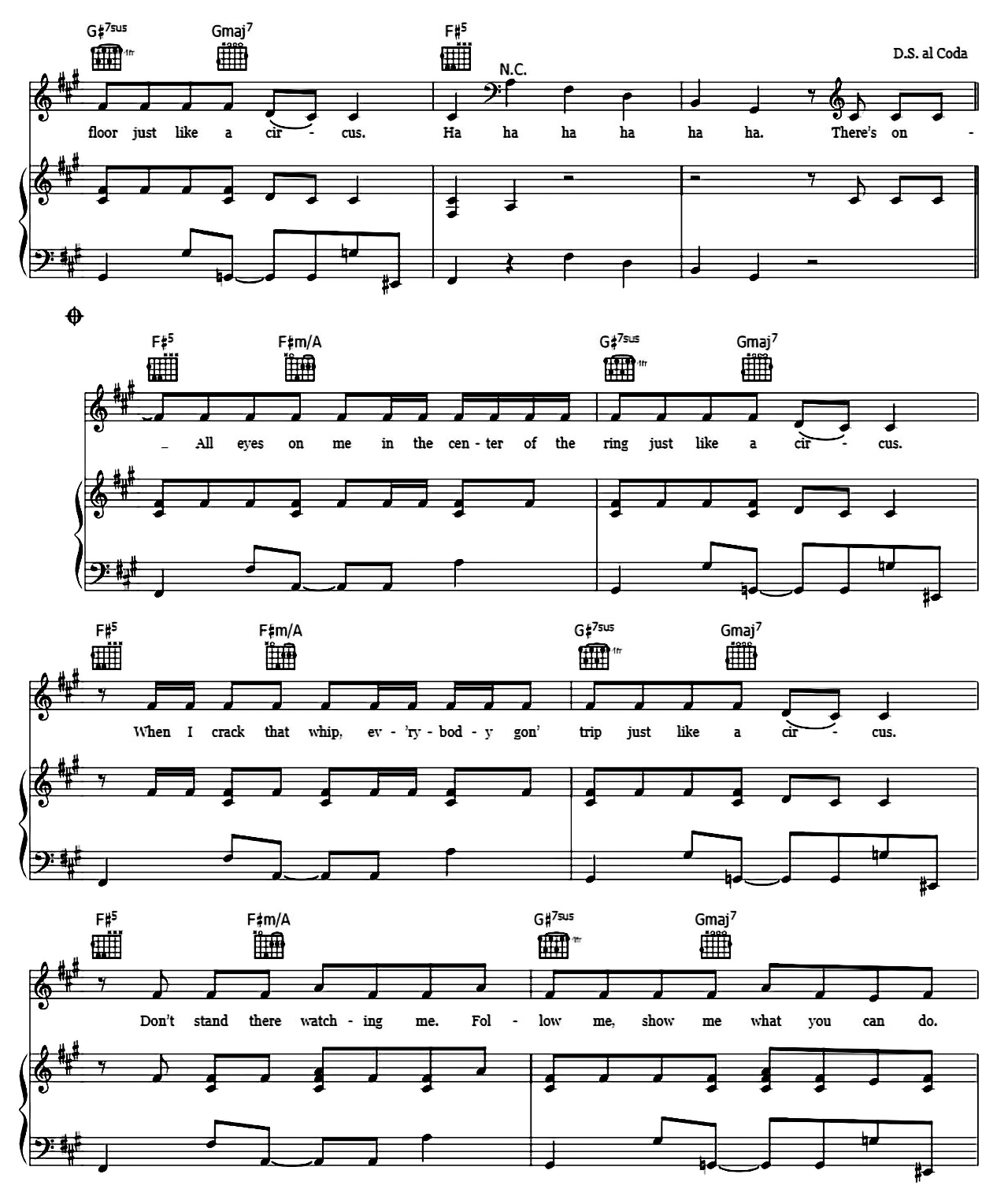 Circus sheet music 4