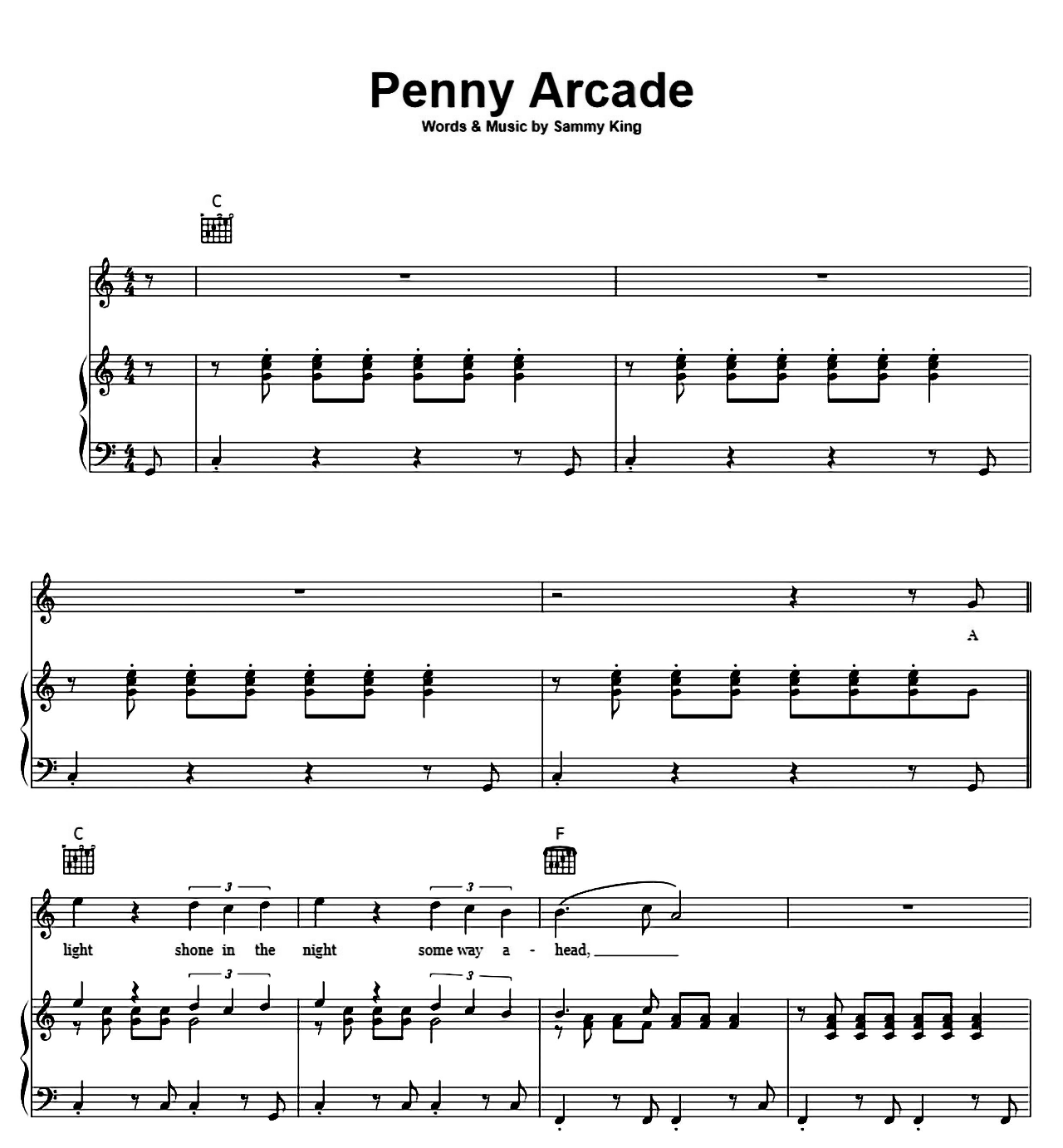 Penny Arcade sheet music