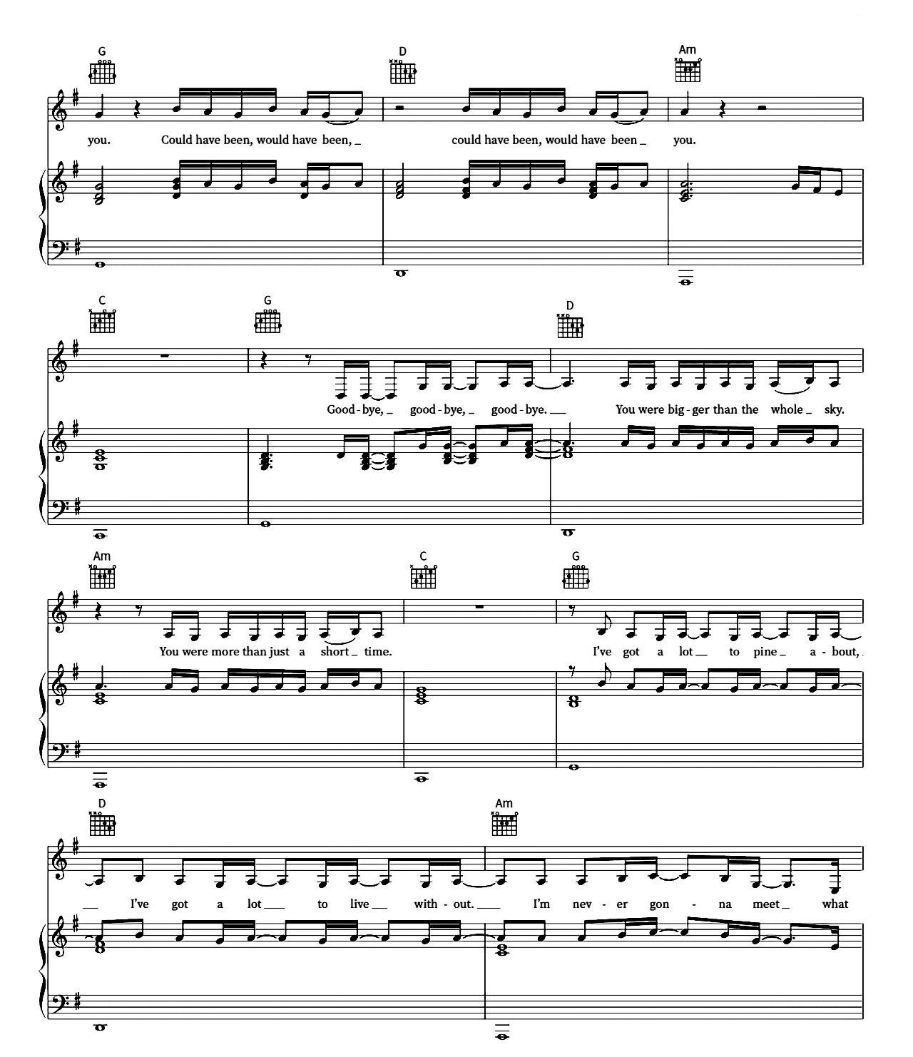 Bigger Than The Whole Sky sheet music 4