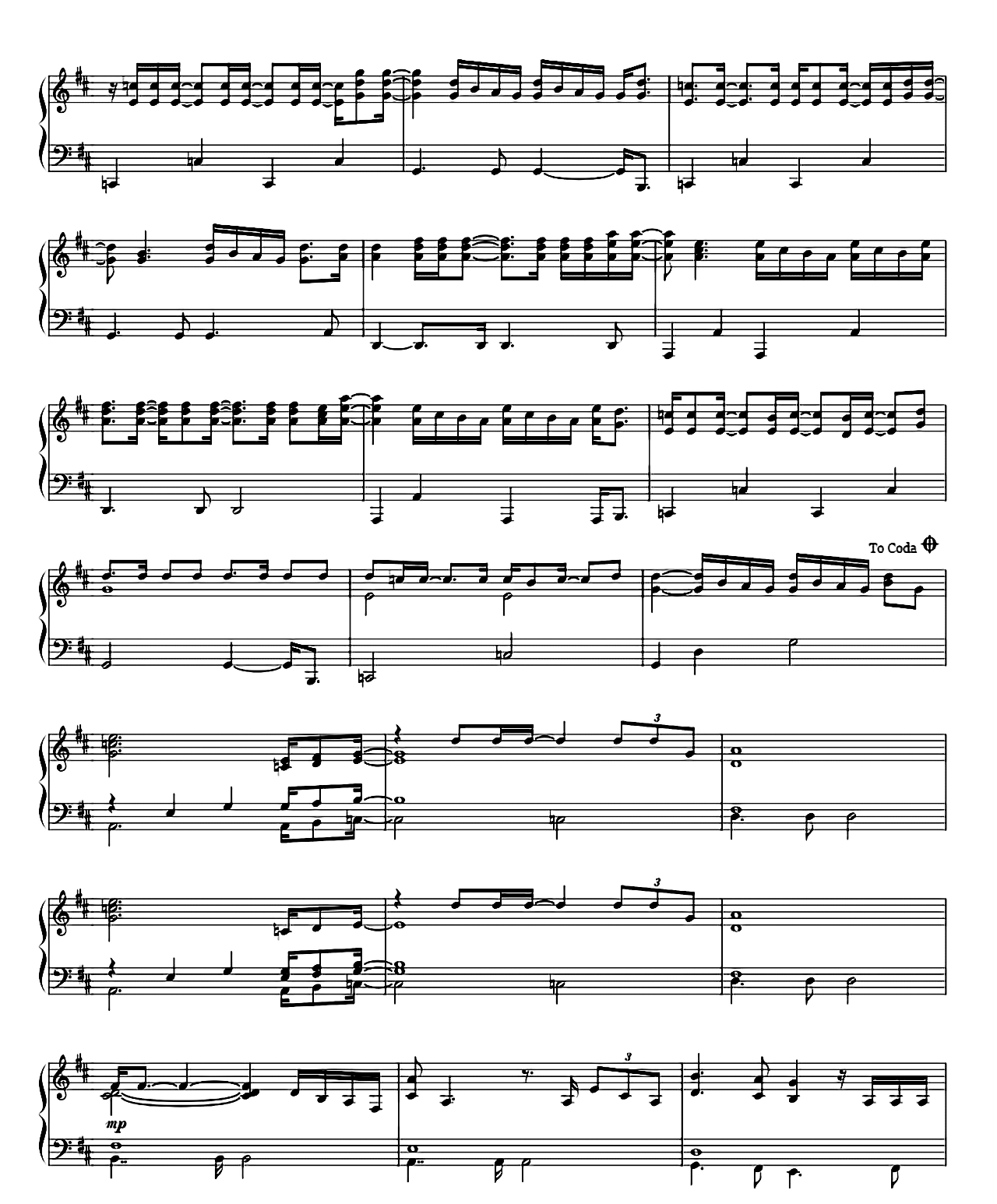 Comfortably Numb sheet music 2