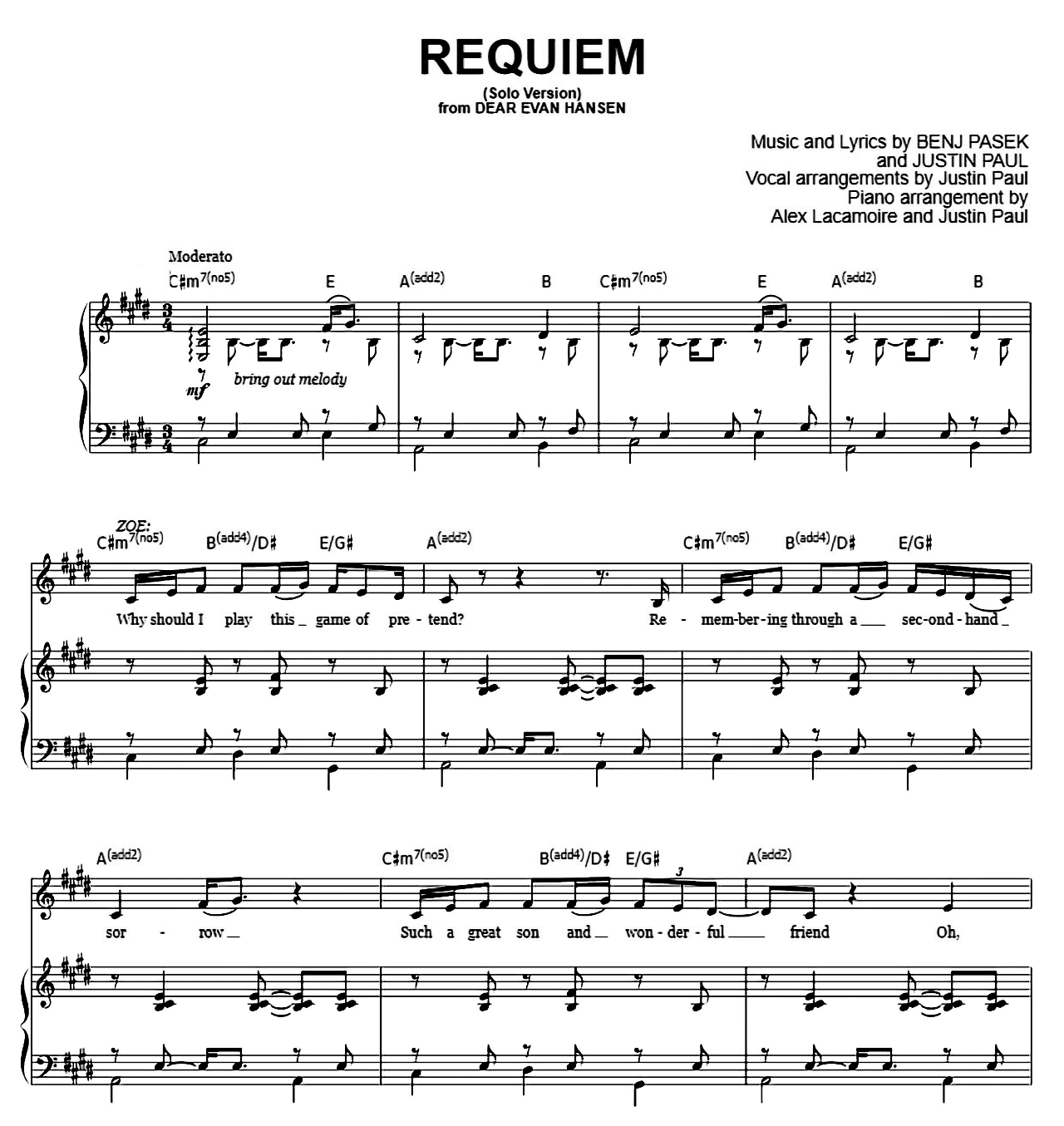 Requiem sheet music