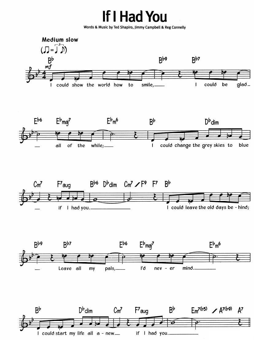If I Had You sheet music