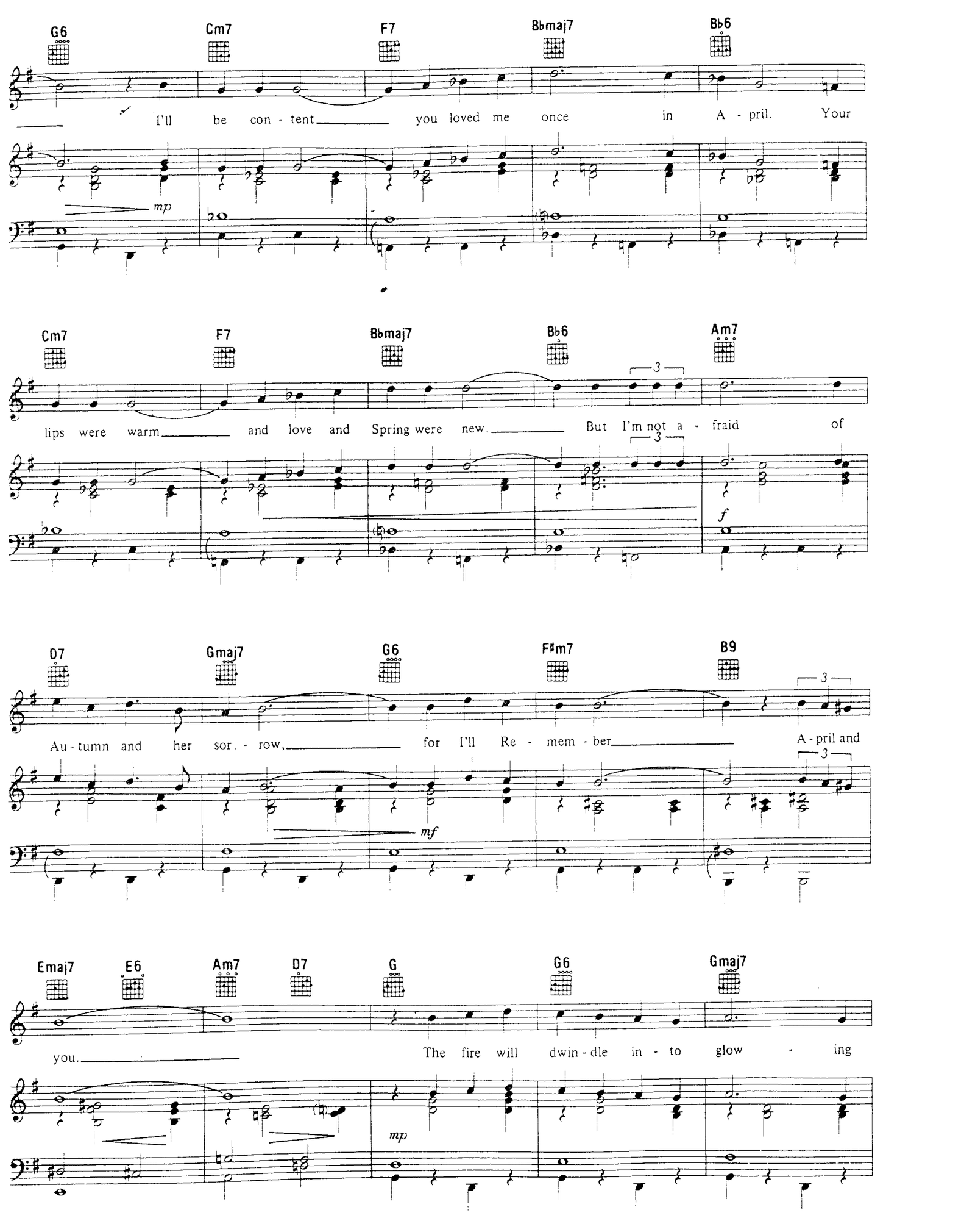 I Ll Remember April sheet music 2