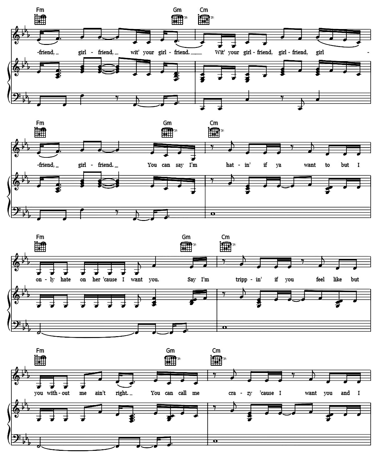 Break Up With Your Girlfriend I'm Bored sheet music 4