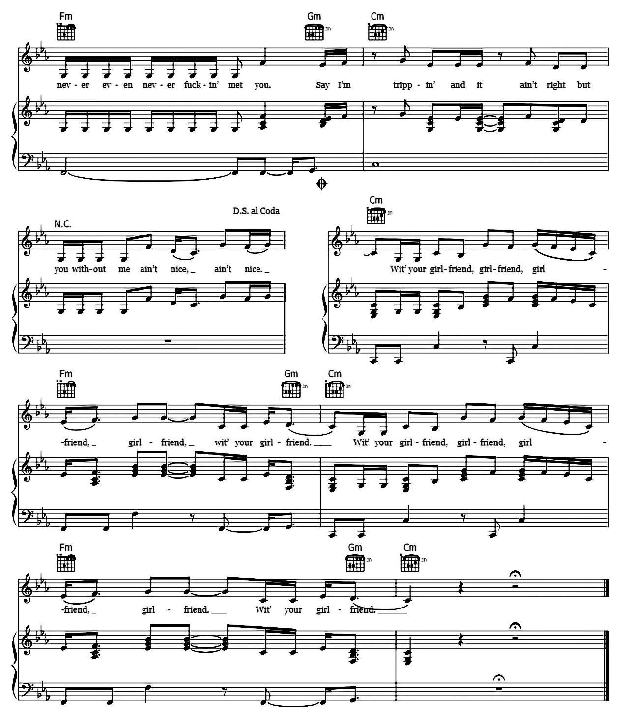 Break Up With Your Girlfriend I'm Bored sheet music 5