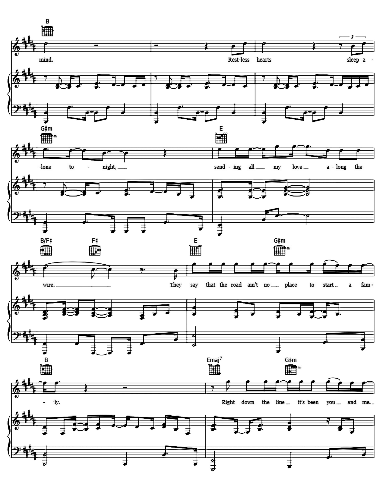 Faithfully sheet music 2