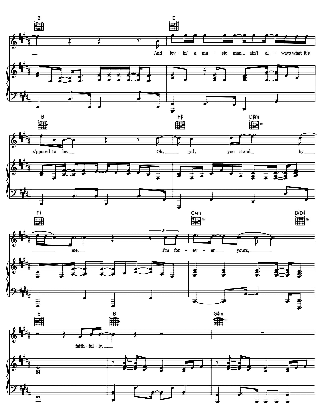 Faithfully sheet music 3