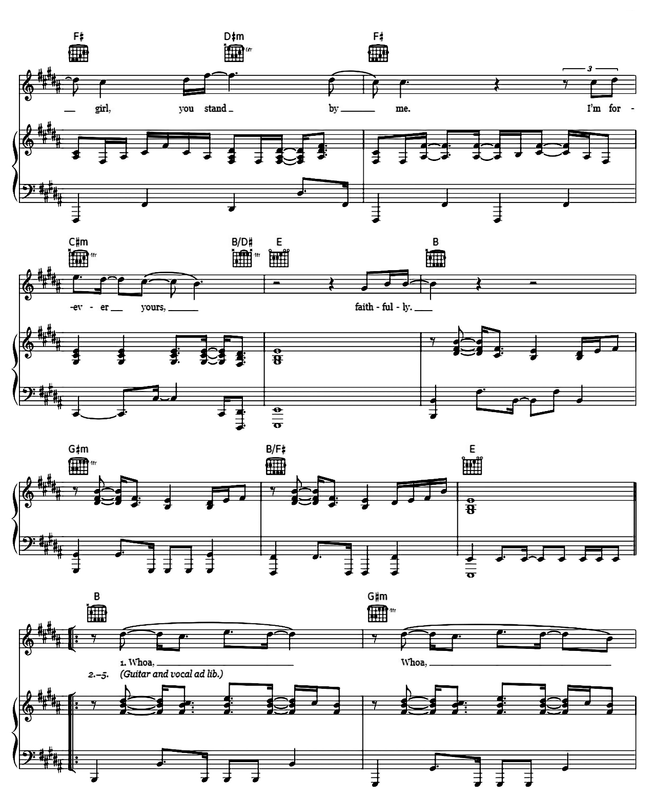 Faithfully sheet music 6