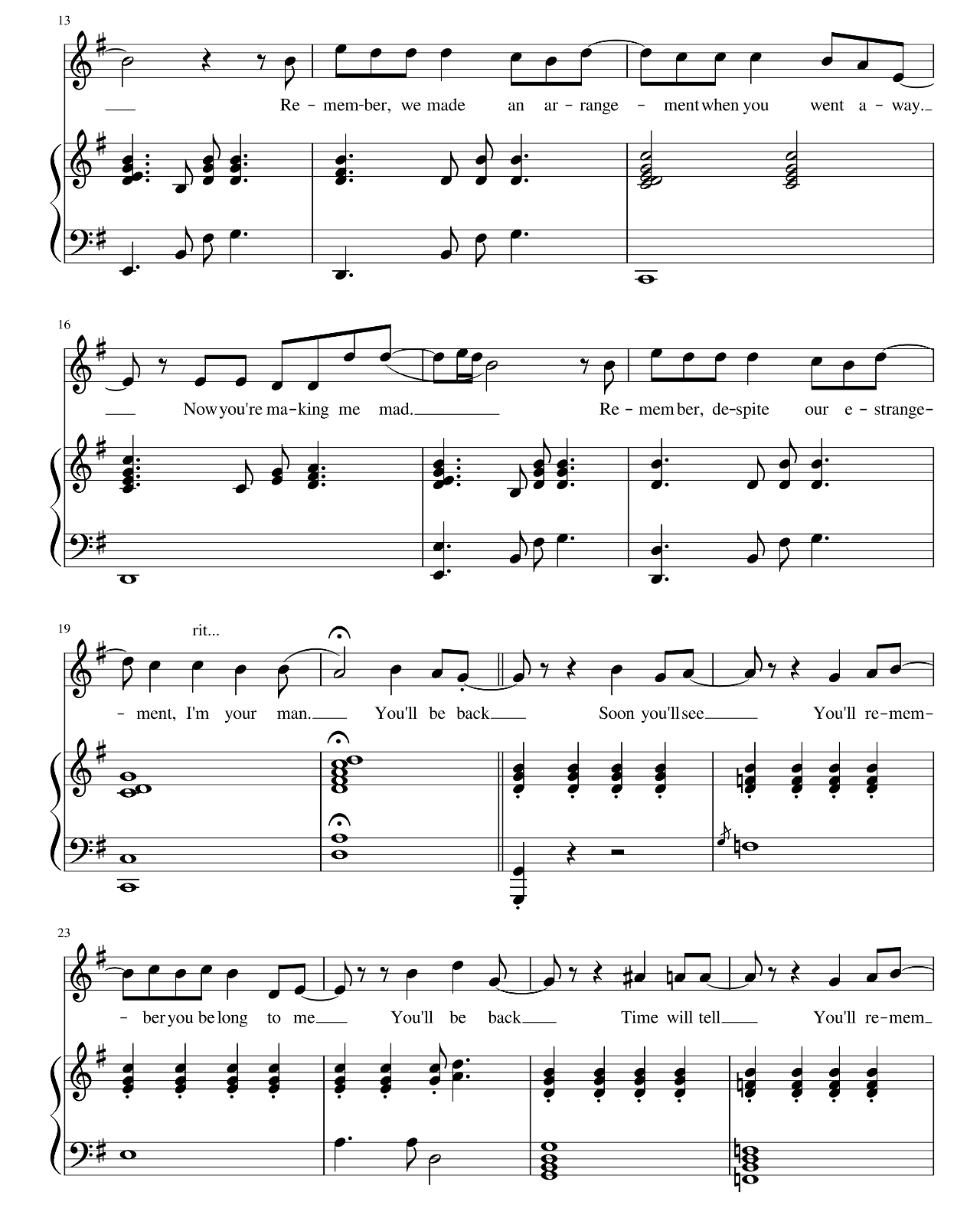 You'll Be Back (from Hamilton) sheet music 2