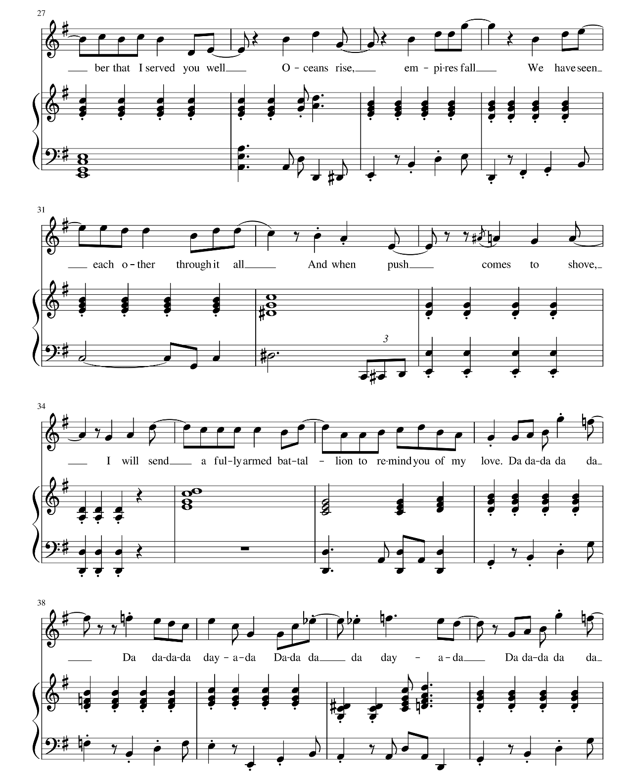 You'll Be Back (from Hamilton) sheet music 3