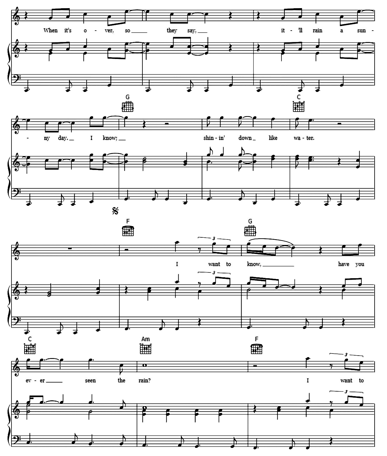 Have You Ever Seen The Rain sheet music 2