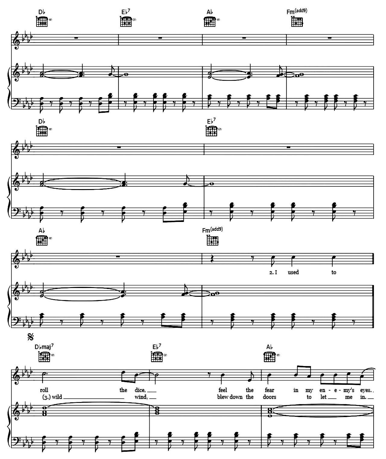 Viva La Vida sheet music 3