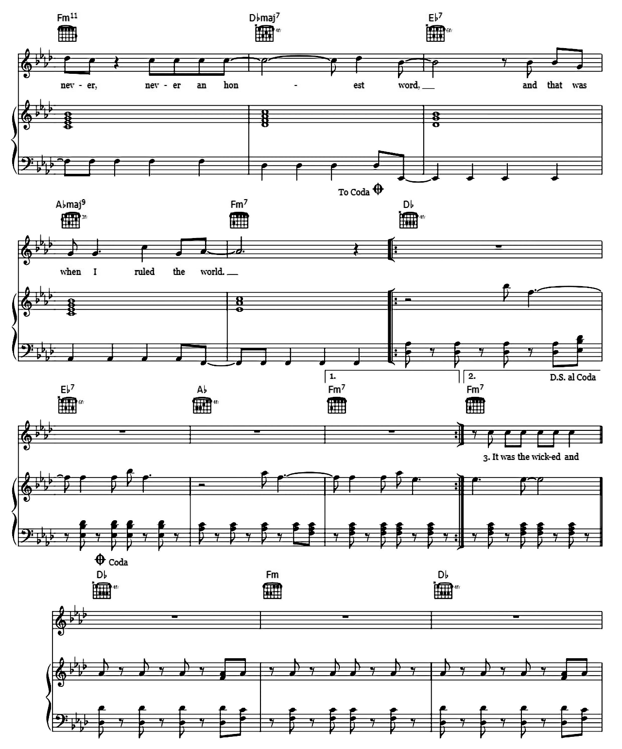 Viva La Vida sheet music 6