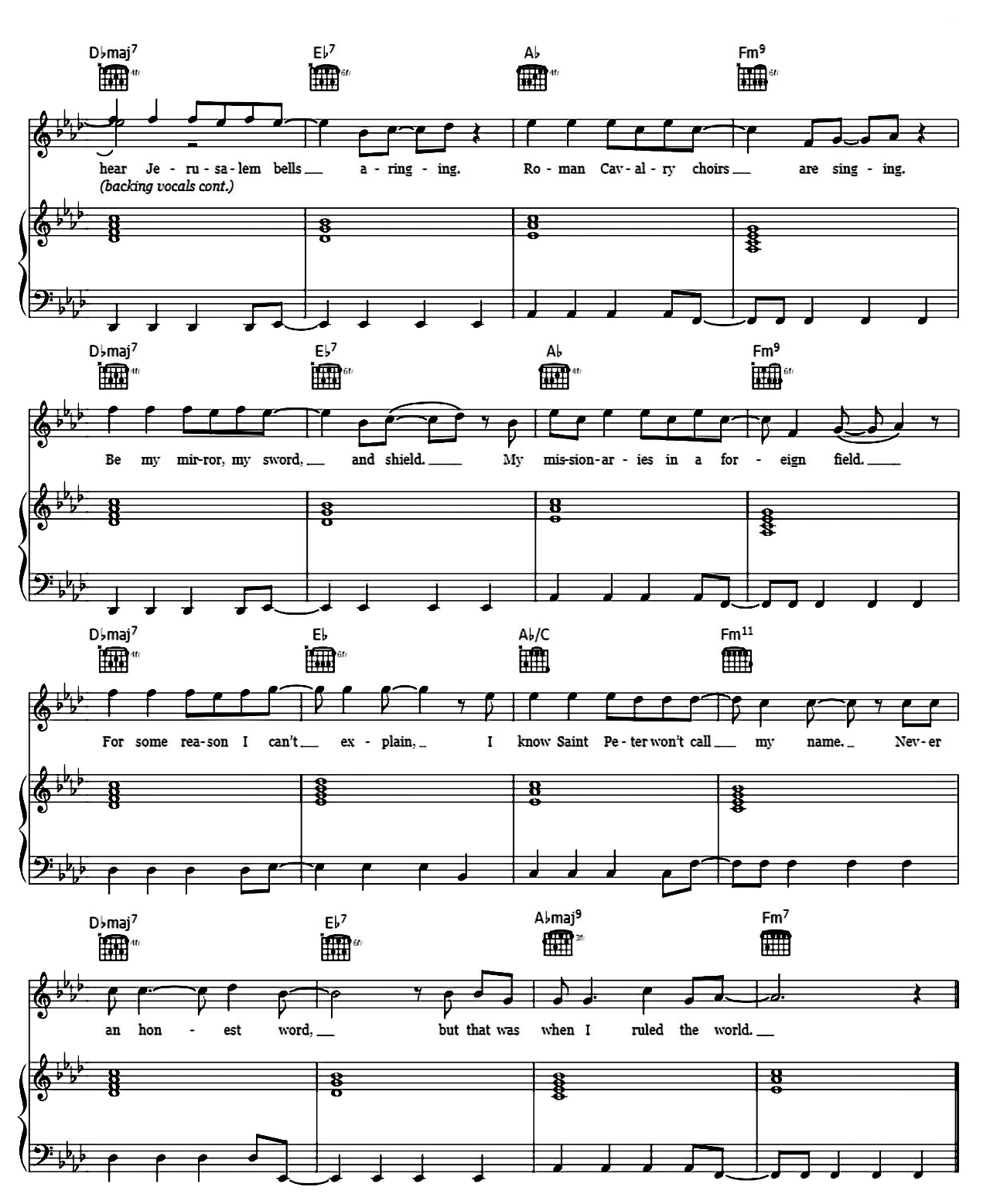 Viva La Vida sheet music 8
