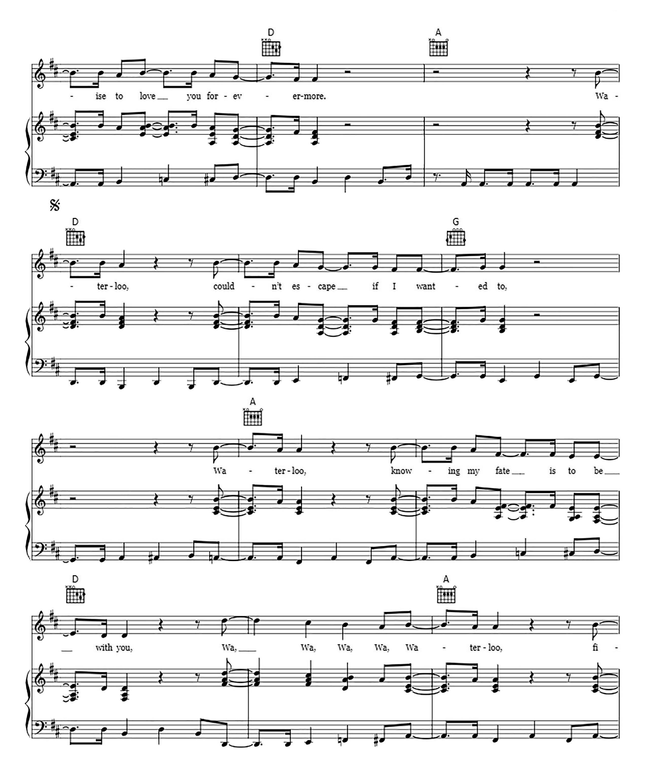 Waterloo sheet music 3