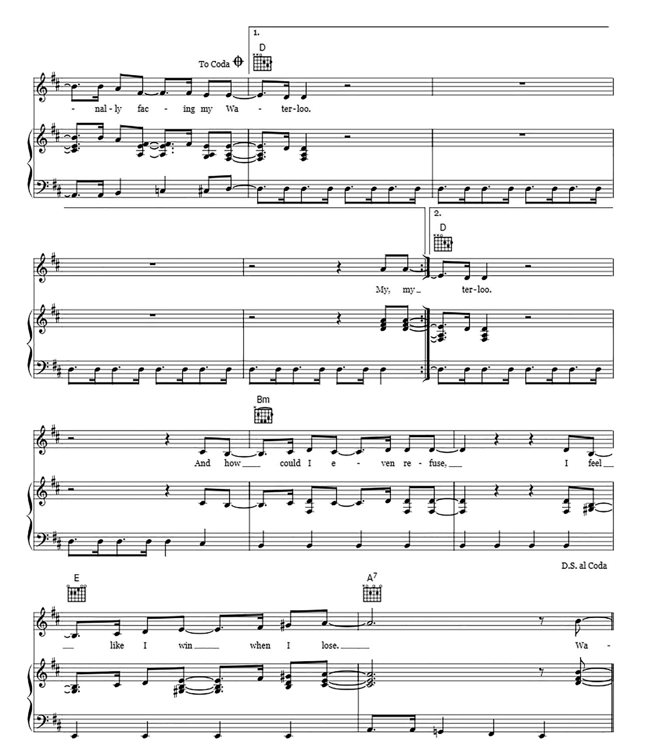 Waterloo sheet music 4