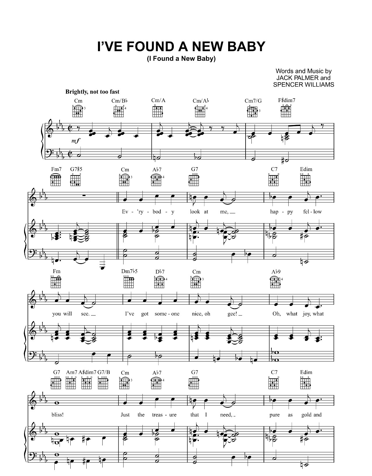 I've Found A New Baby sheet music