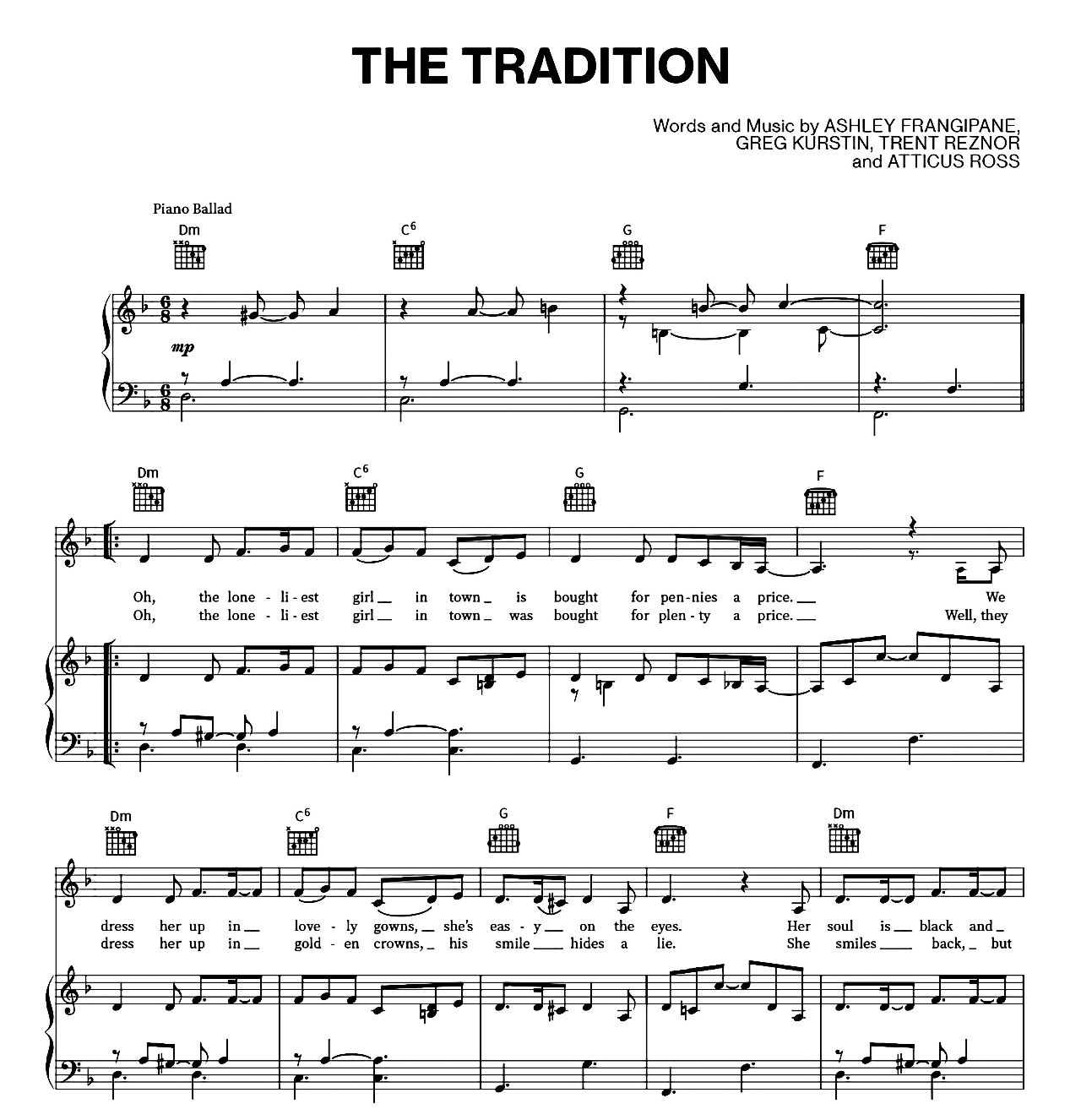The Tradition sheet music