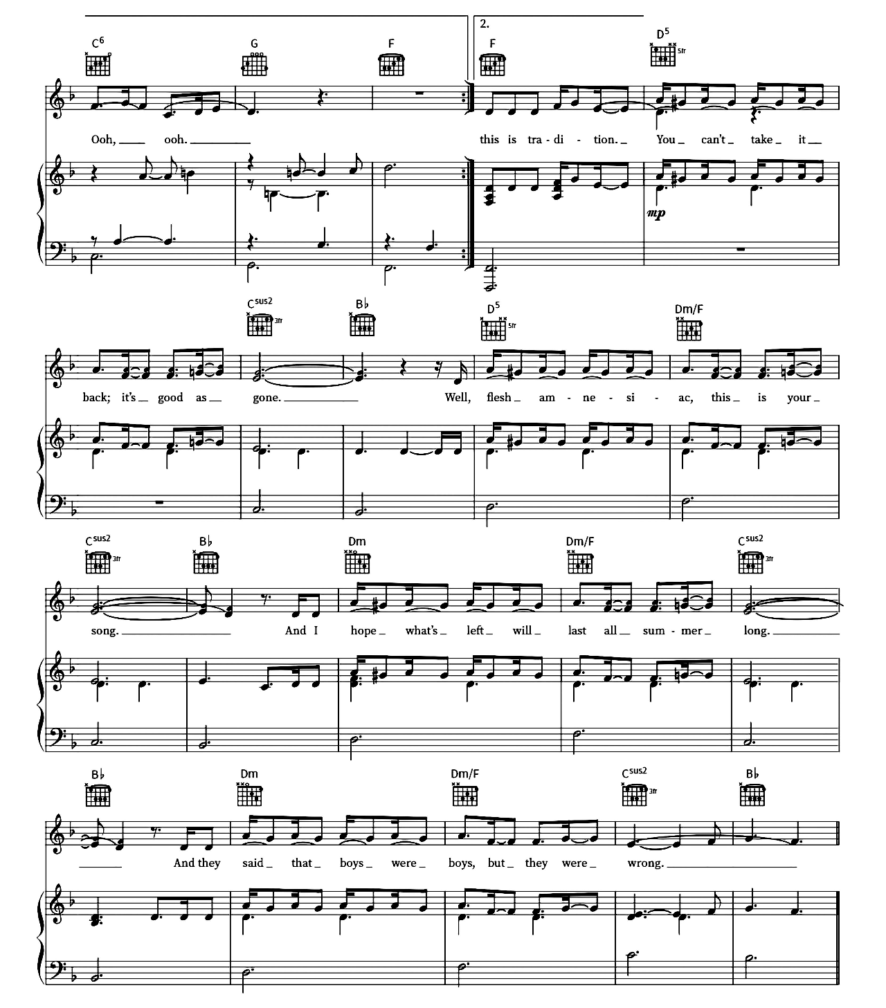The Tradition sheet music 3