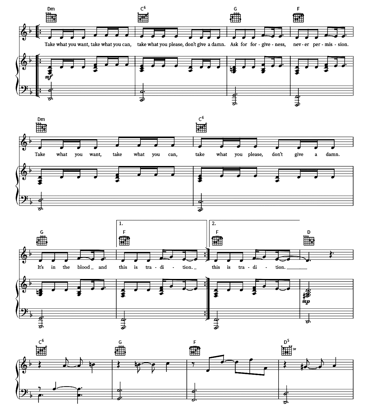 The Tradition sheet music 4
