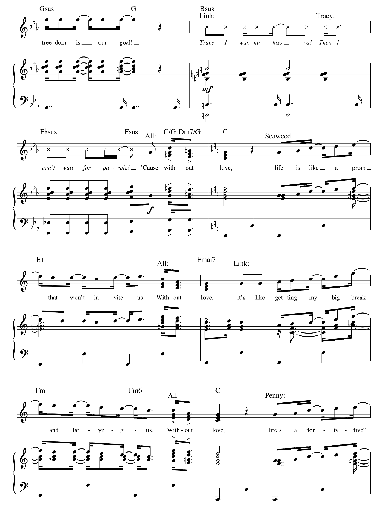 Without Love (from Hairspray) sheet music 10